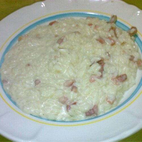 RISOTTO PANNA E PANCETTA