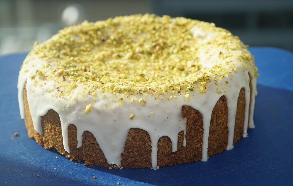 torta con crema di pistacchio