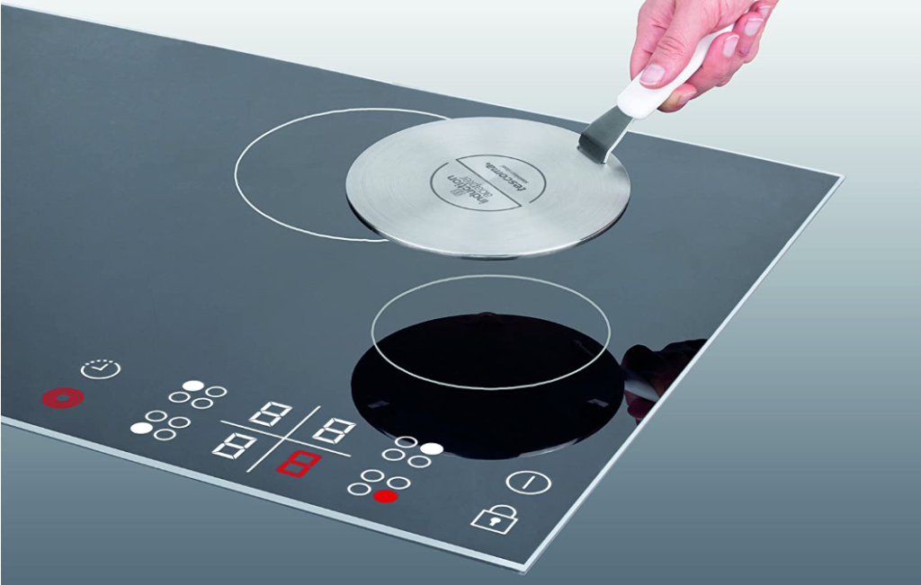 ROSSETTO Disco adattatore per piastra a induzione Diffusore di calore con  manico staccabile per caffettiera in acciaio inox (14cm) : : Casa  e cucina