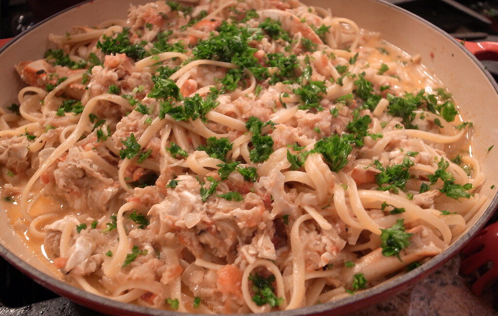 pasta alla polpa di granchio